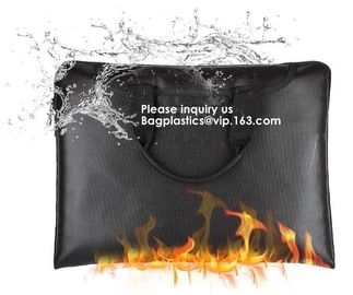 Waterproof and Fireproof document storage Bag with Fireproof Zipper for Money, Jewelry and Passport bagease, bagplastics supplier