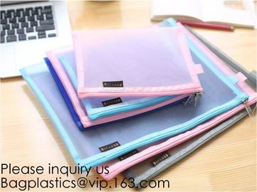 School Multiple Waterproof Zipper Stationery Bag,Accessories Student Stationery Waterproof Pencil Bag, bagease, bagplast supplier