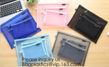 School Multiple Waterproof Zipper Stationery Bag,Accessories Student Stationery Waterproof Pencil Bag, bagease, bagplast supplier