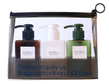 China Manufacturer Wholesale Transparent Beautiful Clear Eva Cosmetic Bag,Travel Bag With Double Zip Design, Bagease supplier