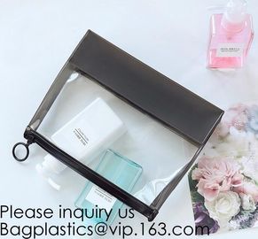 China Manufacturer Wholesale Transparent Beautiful Clear Eva Cosmetic Bag,Travel Bag With Double Zip Design, Bagease supplier