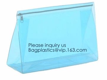 Wholesale Promotional set of 2 travel Kit Pink EVA cosmetic Bag,EVA clear custom waterproof cosmetic bag fashion travel supplier