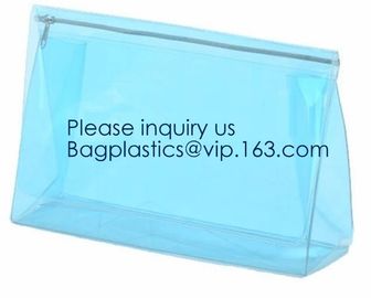 Wholesale Promotional set of 2 travel Kit Pink EVA cosmetic Bag,EVA clear custom waterproof cosmetic bag fashion travel supplier
