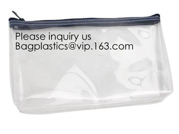 Fashion Beautiful Custom Reusable Eva Bag With Zipper,Transparent Custom Printed Brand Logo Clear PVC Zip lock Slider supplier