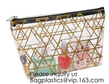 Fashion Lady Beautiful Transparent Eco Friendly EVA Cosmetic bag,PVC Zipper Cosmetic Makeup Tote Bags, bagease, bagplast supplier