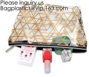 Fashion Lady Beautiful Transparent Eco Friendly EVA Cosmetic bag,PVC Zipper Cosmetic Makeup Tote Bags, bagease, bagplast supplier