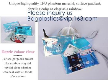 New Design Custom Logo Transparent Waterproof PVC EVA Travel Cosmetic Bag Clear Portable Zipper Pouch, bagease, bagplast supplier