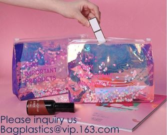 Promotional EVA cosmetic pouch bag with a rubber handle,eco friendly transparent BSCI women EVA cosmetic bag, bagease supplier