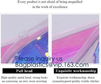 Promotional EVA cosmetic pouch bag with a rubber handle,eco friendly transparent BSCI women EVA cosmetic bag, bagease supplier