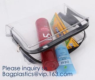 Promotional EVA cosmetic pouch bag with a rubber handle,eco friendly transparent BSCI women EVA cosmetic bag, bagease supplier