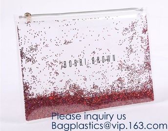 Custom Logo Glitter Cosmetic Makeup Eva Clear Pouch / Pouches,Smiggle Pencil Case With Glitter,Tissue Bag CD Case Docume supplier