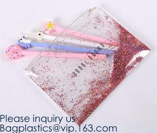 Custom Logo Glitter Cosmetic Makeup Eva Clear Pouch / Pouches,Smiggle Pencil Case With Glitter,Tissue Bag CD Case Docume supplier