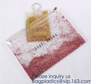 Custom Logo Glitter Cosmetic Makeup Eva Clear Pouch / Pouches,Smiggle Pencil Case With Glitter,Tissue Bag CD Case Docume supplier