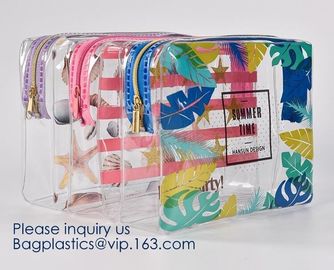 Toiletry Bag Cosmetic Bag Promotion Gift Bag for Travel,Eco-friendly Soft Plastic Frosted Cosmetic EVA Zipper Bags supplier