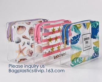 Toiletry Bag Cosmetic Bag Promotion Gift Bag for Travel,Eco-friendly Soft Plastic Frosted Cosmetic EVA Zipper Bags supplier