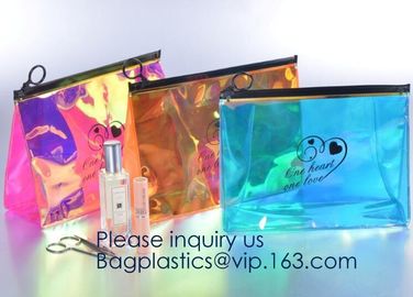 EVA High Quality Holographic neon New Design Custom PVC Jelly Bag Cosmetic Custom Make up Bag for Women BAGEASE PACKAGE supplier