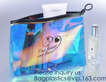 EVA High Quality Holographic neon New Design Custom PVC Jelly Bag Cosmetic Custom Make up Bag for Women BAGEASE PACKAGE supplier