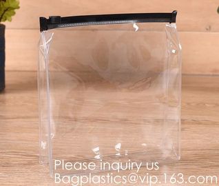 Flat Type Clear Frosted Pvc/Eva Cosmetic Bag With Sewn Zipper,Brush Bag Makeup Wash Bag,Stylish, Practical, Portable, Co supplier