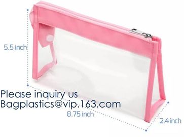 Fashional PVC EVA Mesh Travel Document Bag,private label travel white wrist transparent eva cosmetic bag and makeup bags supplier