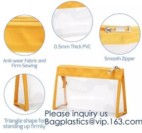Fashional PVC EVA Mesh Travel Document Bag,private label travel white wrist transparent eva cosmetic bag and makeup bags supplier