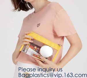 Fashional PVC EVA Mesh Travel Document Bag,private label travel white wrist transparent eva cosmetic bag and makeup bags supplier