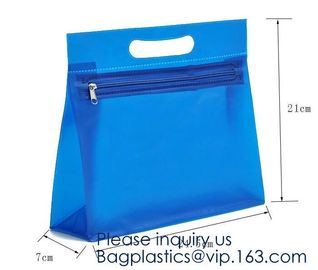 Popular Pvc/Eva Cosmetic Bag With Zipper Waterproof Eco-Friendly Glossy Zipper Bag,Frame Transparent EVA Cosmetic Zipper supplier