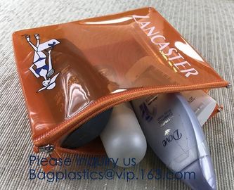 Hot Eco-Friendly Transparent Plastic PVC Cosmetic Bag With Zipper,Offset printing/Silk screen printing/Gravure printing/ supplier