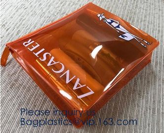 Hot Eco-Friendly Transparent Plastic PVC Cosmetic Bag With Zipper,Offset printing/Silk screen printing/Gravure printing/ supplier