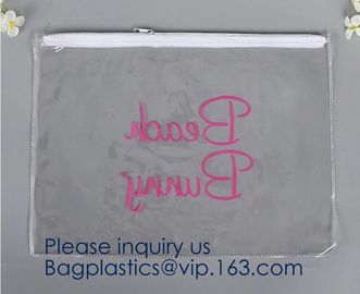 Eco-friendly heat seal frosted PVC /EVA button bag,Universal transparent matte pvc eva self-sealing zipper bag with logo supplier