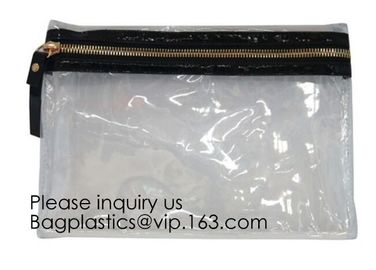 Zipper Flat Stationary Bag Pencil Bags With Zipper,PVC/EVA Toiletry Bag Zipper Closure,Travel Cosmetic Toiletry Bag supplier