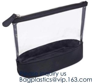 Zip Lock Transparent PVC EVA Cosmetic Bag,0.5mm Thickness Crystal Clear Eva Cosmetic Bag With Debossed Logo, bagease, pa supplier