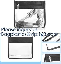 Zip Lock Transparent PVC EVA Cosmetic Bag,0.5mm Thickness Crystal Clear Eva Cosmetic Bag With Debossed Logo, bagease, pa supplier