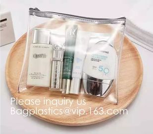 Waterproof Matte Sliding Zipper Pvc Eva Bag With Logo Printing,Eco-friendly Heat Seal Frosted EVA Cosmetic Bags With Sna supplier