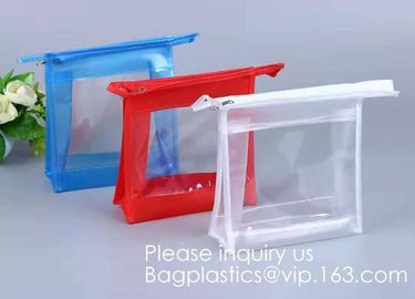 Waterproof Matte Sliding Zipper Pvc Eva Bag With Logo Printing,Eco-friendly Heat Seal Frosted EVA Cosmetic Bags With Sna supplier