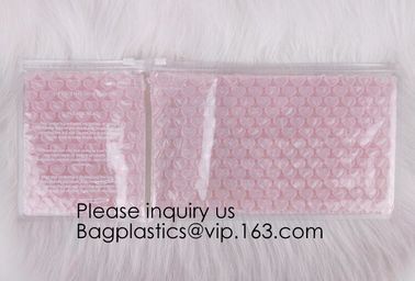 Cosmetic Packing Laser PVC Make Up Bag With Zipper Top Heart-Shaped Air Bubble Packaging Bag, bagease, bagplastics supplier