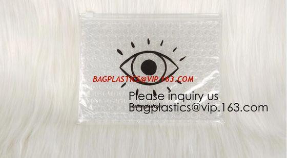 Wholesale PVC Plastic Zipper Bubble Cosmetic Bag With Custom Logo,Holographic k Bubble Bag For Cosmetic/Hologram B supplier
