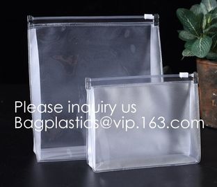 EVA Cosmetic Bag With Silicone Bracelet,PVC/EVA Zipper Bag For Cosmetic Promotion,EVA Small Triangle Cosmetic Slider Zip supplier