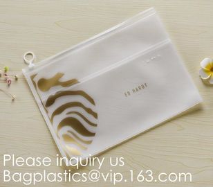 Fashion Letter Frosted Transparent PVC Eva Clothing Underwear Zipper Bag With Logo,Eco Friendly Pink Clear Eva Makeup Ba supplier