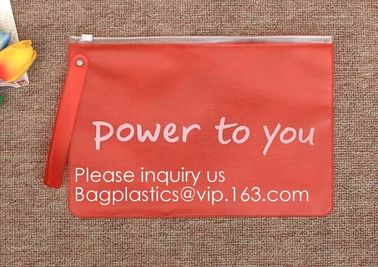 Eco-Friendly Transparent Soft EVA Plastic Cosmetic Packaging Bags With Zipper Top,EVA Plastic Durable Cosmetic Bagease supplier