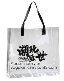 Custom Logo Printing Pvc Transparent Tote Clear Shopping Bags With Handles, Clear Shopping Bag,Pvc Tote Bags, bagease supplier