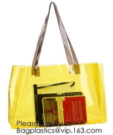 Custom Logo Printing Pvc Transparent Tote Clear Shopping Bags With Handles, Clear Shopping Bag,Pvc Tote Bags, bagease supplier