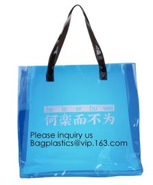 Custom Logo Printing Pvc Transparent Tote Clear Shopping Bags With Handles, Clear Shopping Bag,Pvc Tote Bags, bagease supplier