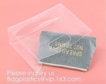 Promotion Transparent Clear Shopping Pvc Bag With Custom Print Nylon &amp; PVC Material Combined Custom Tote Bag Shopping Ba supplier