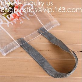 Manufacturer Custom Logo Transparent Clear PVC Plastic Portable Packaging Promotional Gifts Shopping Tote Bag, bagease supplier