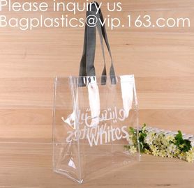 Manufacturer Custom Logo Transparent Clear PVC Plastic Portable Packaging Promotional Gifts Shopping Tote Bag, bagease supplier