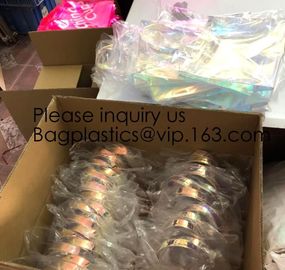 Holographic PVC Tote Bag,Shoulder Bag Laser Hologram PVC Shopping Tote Bag Lady,Clothes Shirt Swimwear sock Packaging supplier