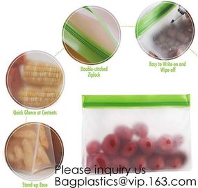 Eco friendly Zipper Leakproof Freezer Bag Washable Reusable PEVA Sandwich Snacks Storage Bags For Fruits Vegetables Lunc supplier