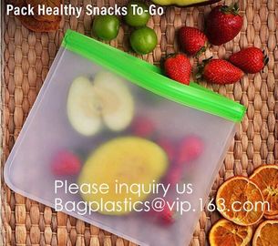 Eco friendly Zipper Leakproof Freezer Bag Washable Reusable PEVA Sandwich Snacks Storage Bags For Fruits Vegetables Lunc supplier