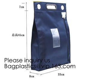 Bank Locking Document Security Bag Deposit Bank Bag Custom Multi Function Cash Money Reusable Deposit Security Locking B supplier