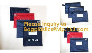 Bank Locking Document Security Bag Deposit Bank Bag Custom Multi Function Cash Money Reusable Deposit Security Locking B supplier